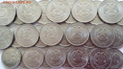 2013 г спмд 1+2+5 руб по 10 шт (всего - 30 монет) до 13.01 - 1,2,5 руб 2013 спмд