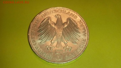 Германия.ФРГ.5 марок 1977г. Карл Фридрих Гаусс до 11.01 - 20161006_083436