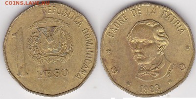 22:00 - 1 песо 1993 г.