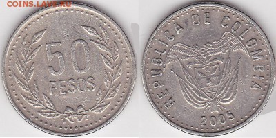 22:00 - 50 песо 2005 г.