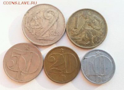 Чехословакия 5 монет до 22-00 10.01.17 - 1482233684697