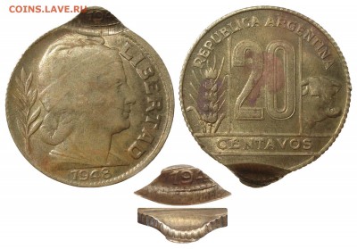 Браки на иностранных монетах - 20c_1948_doblegolpe