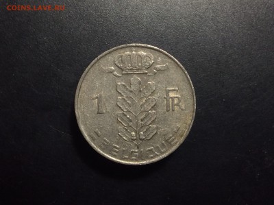 Бельгия 1 франк 1975 г - image