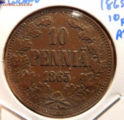 5 КОП 1892 ,10 пенниа 1865,1867 - finland 1865 unc