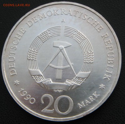20 марок 1990 ГДР - аверс