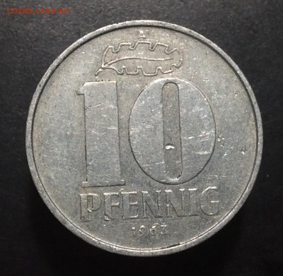 ГДР 10 пфеннигов 1963г - image