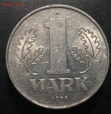 ГДР 1 марка 1978 г - image