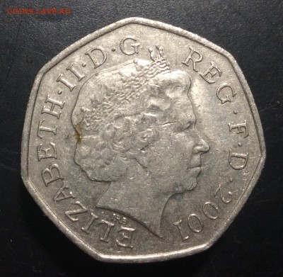 Великобритания 50 пенсов 2001 г - image