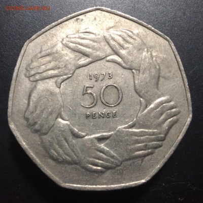 Великобритания 50 пенсов 1973 г - image