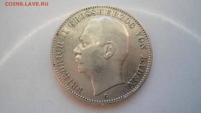 Баден 3 марки 1908 с 200 рублей до 16.01.2017 - DSC04861.JPG