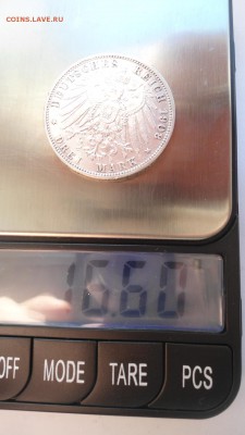 Баден 3 марки 1908 с 200 рублей до 16.01.2017 - DSC04865.JPG