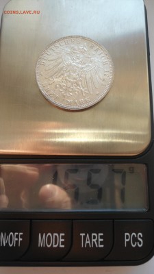 Бавария Луитпольд 3 марки 1911 с 200 рублей до 16.01.2017 - DSC04801.JPG