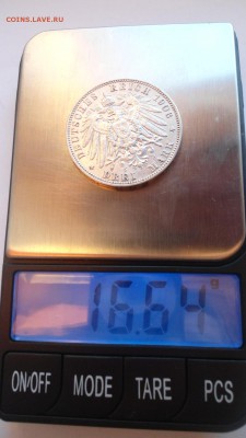 Саксония 3 марки 1908 с 200 рублей до 16.01.2017 - DSC05069.JPG