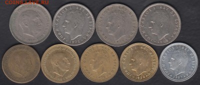 Испания 9 монет до 12.01.2017 21-00 - Испания 9 монет р