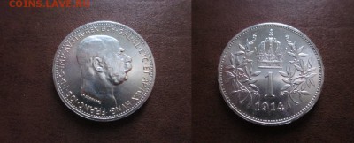 1914 Австрия, 1 кр, серебро, до 16.01 в 22-15 мск - IMG_9370.JPG
