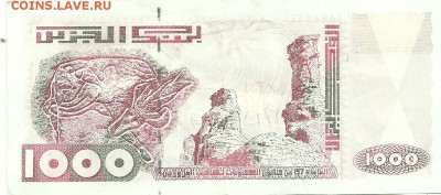 Алжир - 1000 динар 1998 года до 16.01.2017 в 22.00 Мск - Алжир - 1000 динар 1998 года (2)