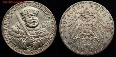 ФИКС - таллеры, марки и др. Германия - 5марок1908