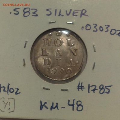 ГОЛЛАНДИЯ 2 СТУВЕРА 1790 - holland stuver-1