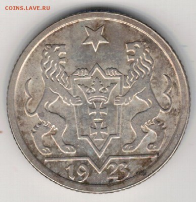 Ag Данциг гульден 1923 до 16.01.2017 в 22.00мск (Д387) - 5-д1