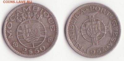 Мозамбик, 2,5 эскудо 1954г. до 18.01. - Рисунок (228)