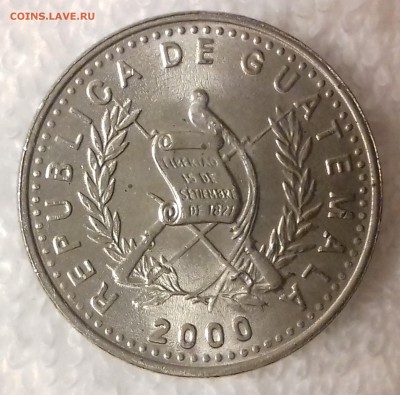 ГВАТЕМАЛА 10 сентаво 2000 (в блеске) до 17 янв. 22-00 мск - ГВАТЕМАЛА 10 сентаво 2000 20170112_200355