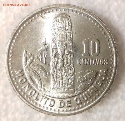ГВАТЕМАЛА 10 сентаво 2000 (в блеске) до 17 янв. 22-00 мск - ГВАТЕМАЛА 10 сентаво 2000 20170112_201826