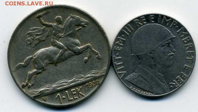 Албания 1 лек и 0.2 лека 1930 и 39гг. до 17 01 17 22-00 мск - хх199