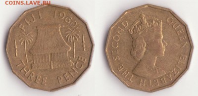 Фиджи, 3 пенса, Елизавета II 1960г до 19.01. - Рисунок (354)