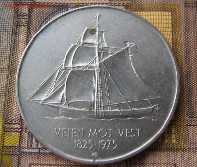 НОРВЕГИЯ 5 крон 1975. 150 лет иммиграции в Америку. 19.01. - 140.JPG