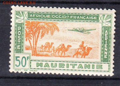 Колонии 1942 Мавритания 1м 50фр - 454