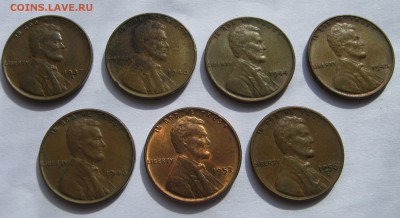 США 7 монет по 1 центу 1937-1956. 19.01.2017. - 023.JPG