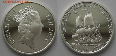 Монеты с Корабликами - Фиджи 2004 10 долларов Фалкон.JPG