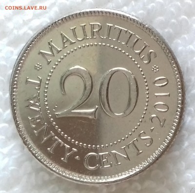 МАВРИКИЙ 10 центов 2010 (в блеске) до 20 янв. 22-00 мск - МАВРИКИЙ 20 центов 2010 20170115_155730