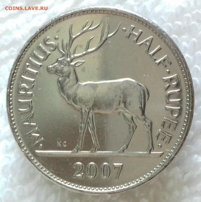 2 рупии 2007 (в блеске) до 20 янв. 22-00 мск - МАВРИКИЙ 1(2 рупии 2007 20170115_155951