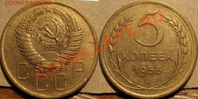 5 копеек 1955 приятная до 19.01.2011 22-00 ФВ. - 5к55