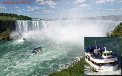 Монеты с Корабликами - Maid of the Mist.Niagarskim-vodopadom