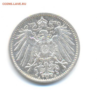 ФИКС. Ag. Германия 1 марка 1915 А. до 24.01 22:00 - 9
