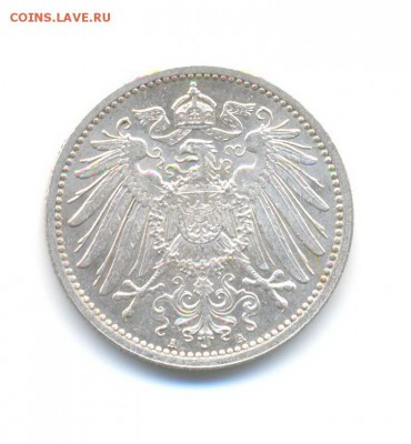 ФИКС. Ag. Германия 1 марка 1915 А. до 24.01 22:00 - 8