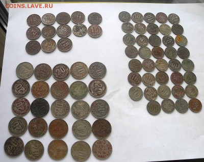 10,15,20 коп СССР по 1945 г. (77 шт. ) до 20.01.17 до 22.00 - советы