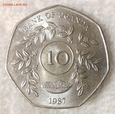 УГАНДА 10 шиллингов 1987 (в блеске) до 24 янв. 22-00 мск - УГАНДА 10 шиллингов 1987 -2-20170119_213848