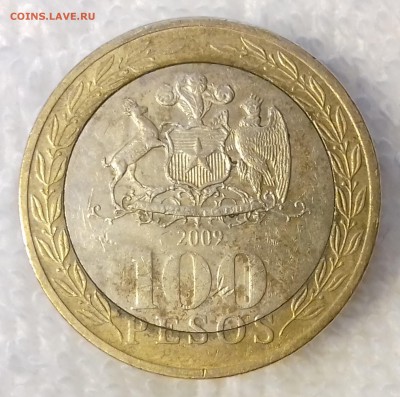 ЧИЛИ 100 песо 2009 Девушка мапуче (БИМ) до 24 янв. 22-00 мск - ЧИЛИ 100 песо 2009 20170120_102142