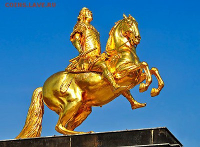Талер Саксония 1696г - Goldener-Reiter