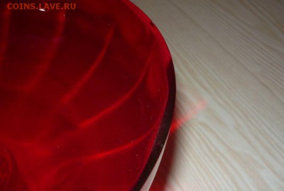Ваза фруктовница для конфет фруктов Красное стекло Недорого - 829.JPG