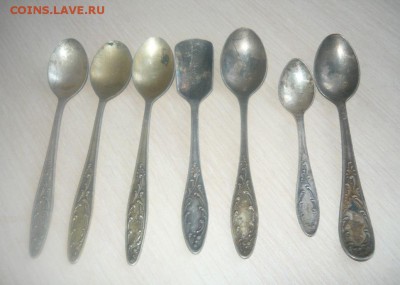 Чайные ложки 7 шт. Разные Клеймо МНЦ - 783.JPG