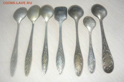 Чайные ложки 7 шт. Разные Клеймо МНЦ - 784.JPG