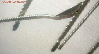 Разные Ложка десертная мельхиор СССР Фигурная ручка 6 штук - 514.JPG