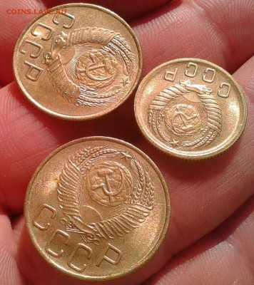 3 копейки 1953г-2шт, 2 копейки 1953г с ост. блеском до 24.01 - Фото-0375