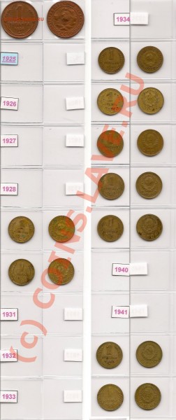 Помогите оценить коллекцию копеек - 1924-1946