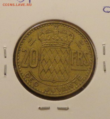 МОНАКО - 20 франков 1951 до 29.01, 22.00 - Монако 20 фр 19511