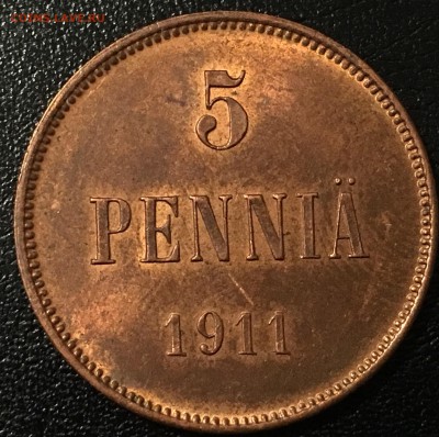5 пенни 1911. Красная - image